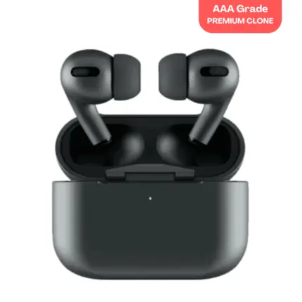 AirPods Pro Black Clone with ANC, Bluetooth 5.0, and wireless charging