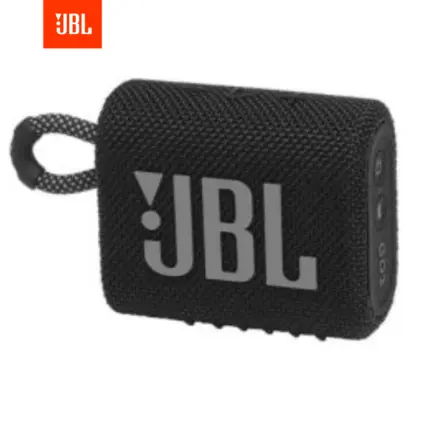 JBL GO 3 Speaker with waterproof design, Bluetooth, and portable build