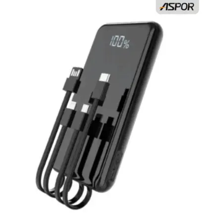 Aspor A305 Wireless Power Bank 10000mAh with 15W wireless charging and 20W fast charging