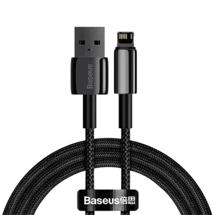 Baseus Tungsten Lightning Cable 1M with 2.4A fast charging and 480Mbps transfer