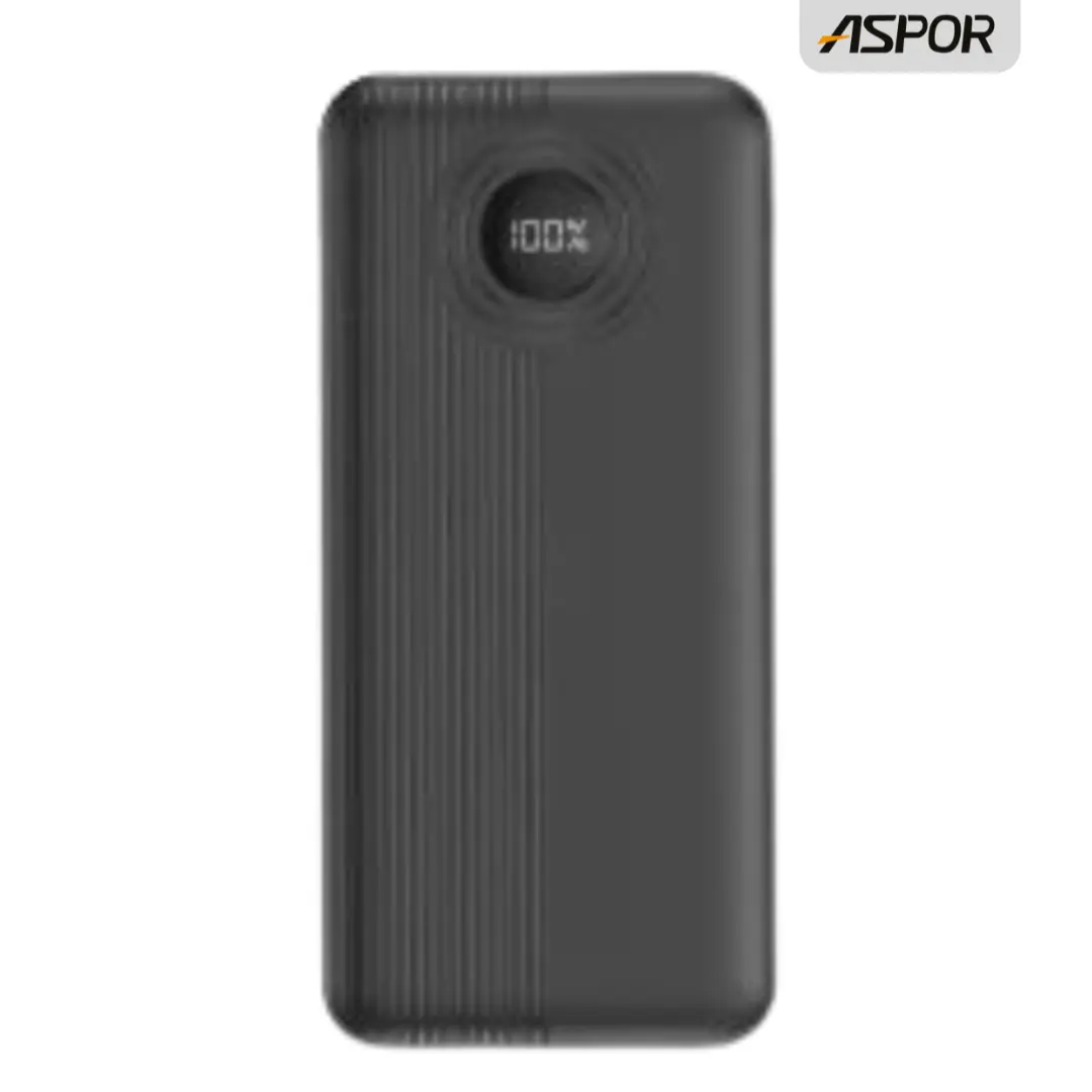 Aspor A320 10000mAh Power Bank with fast charging and LED display