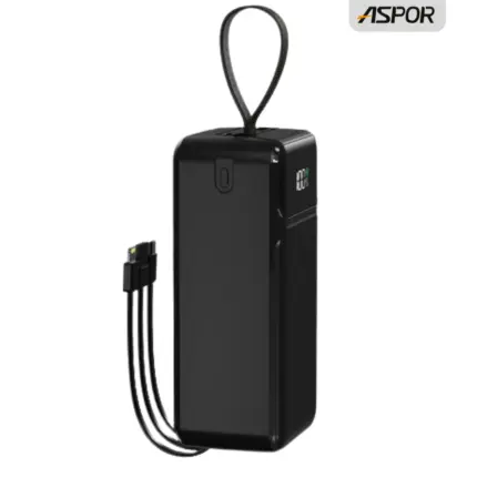 Aspor A318 40000mAh Power Bank with LED display and wired charging