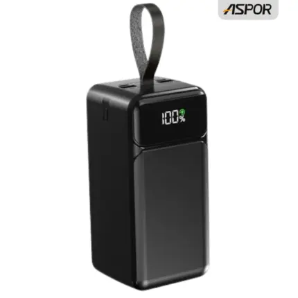 Aspor A319 50000mAh Power Bank with LED display and built-in cables
