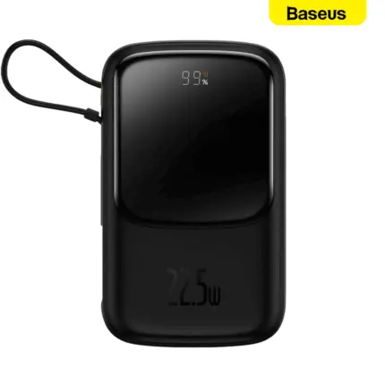 Baseus Qpow Pro 22.5W 10000mAh Power Bank with built-in Type-C cable and fast charging