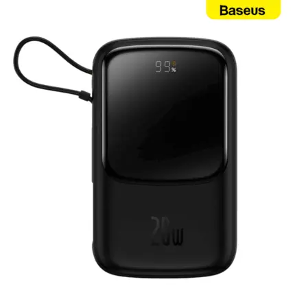 Baseus Qpow Pro 20W 10000mAh Power Bank with built-in Lightning cable for Apple devices