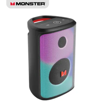 Monster Sparkle Karaoke Speaker with Bluetooth and built-in microphone support