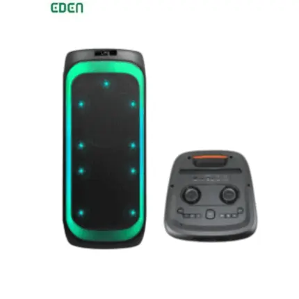 EDEN ED839 Party Box Speaker with 80W output, Bluetooth, and LED lights