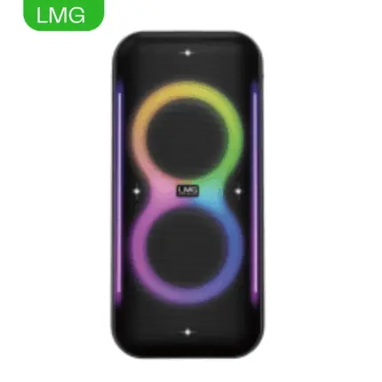 LMG D2633 Party Box Speaker with 120W sound, Bluetooth, and LED lighting
