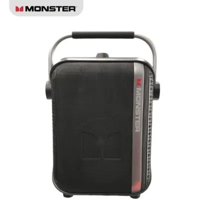 Monster MS22186 Traveler Mini Speaker with Bluetooth, compact design, and splash resistance