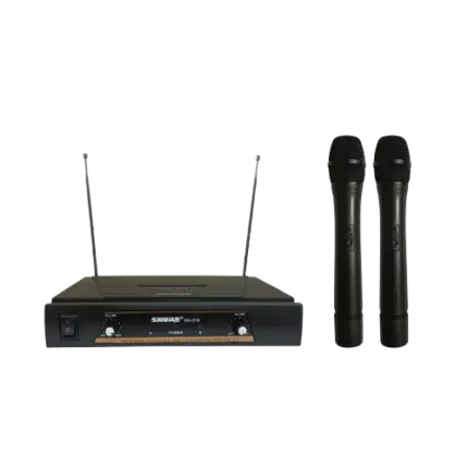 Shure SH378 Professional Wireless Microphone with Hi-Fi system, long-distance coverage, and 9V battery