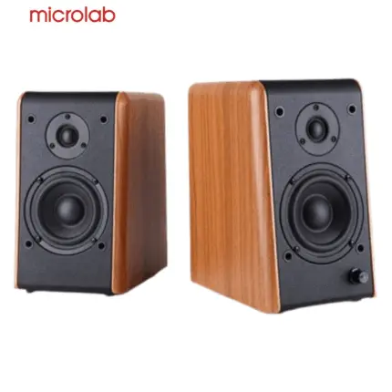 Microlab B77BT wooden Bluetooth speaker with USB and AUX inputs