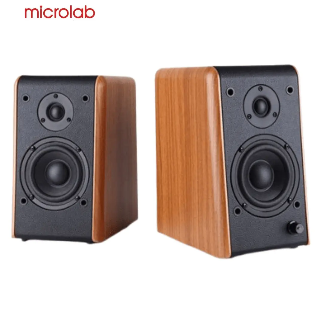 Microlab B77BT wooden Bluetooth speaker with USB and AUX inputs