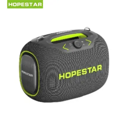 Hopestar PartyBox Portable Bluetooth Speaker with LED lights and dual microphone inputs