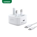 UGREEN 20W Type-C Fast Charger  WITH C - C 1M CABLE