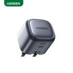 UGREEN Nexode 45W Dual Type-C PD GaN Fast Charger UK (Space Gray) 25W+20W