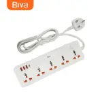 BIVA 5x Sockets Power Strip 2500W with 3 USB + 1 PD Port, Model PS-06