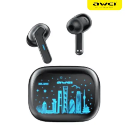 Awei T53 ANC Earbuds with Hybrid ANC & ENC, Bluetooth 5.3, and 25-hour battery
