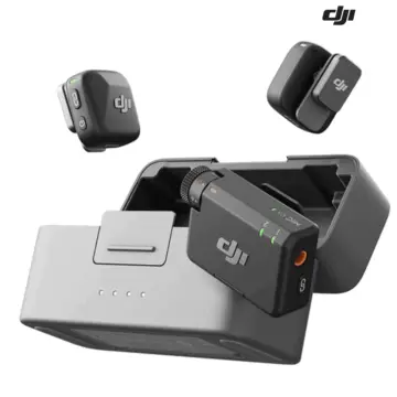 DJI Mini Mic 2 Person wireless microphone system with dual clip-on mics and charging case