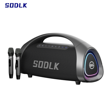 SODLK S1617 320W Bluetooth Karaoke Speaker with dual wireless microphones and RGB lighting