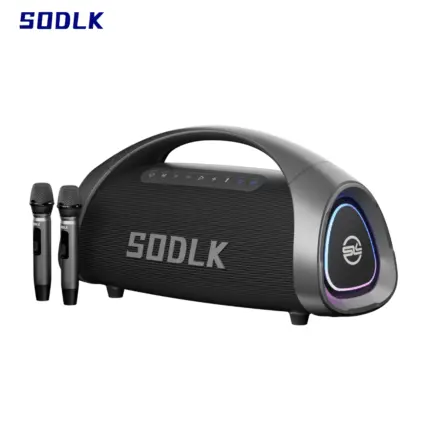 SODLK S1617 320W Bluetooth Karaoke Speaker with dual wireless microphones and RGB lighting