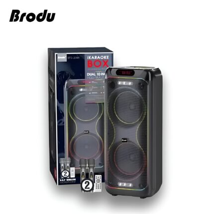 BTS 2096 portable karaoke speaker with LED display and mic