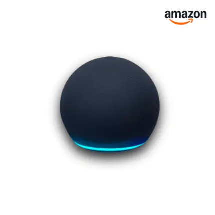 Amazon Echo Dot 5th Gen with callouts: AZ2 processor, temperature sensor, improved bass, eero Built‑in