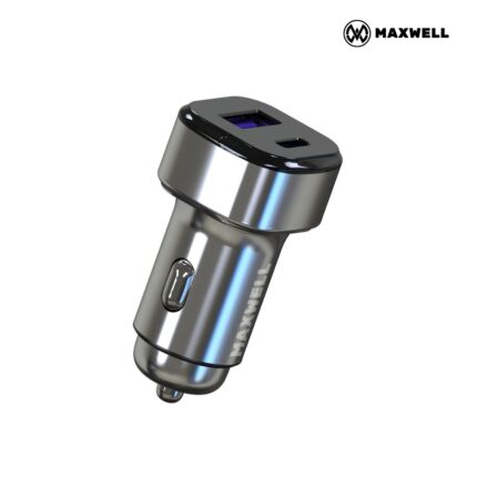 Maxwell Dual Port Car Charger with USB‑C PD and QC 3.0 fast charging