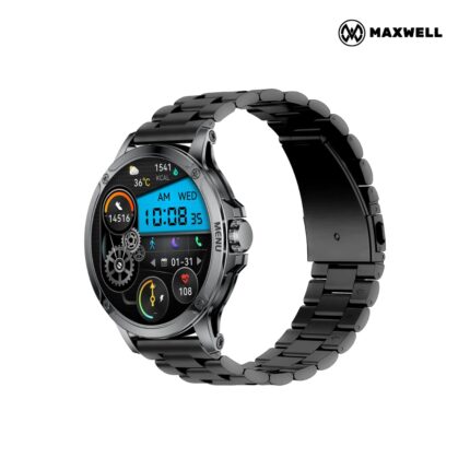 Maxwell MW Alpha Smartwatch with AMOLED display, 100+ sports modes, and waterproof IP68 rating