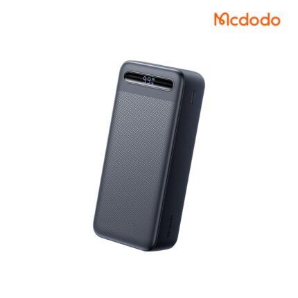 Mcdodo 22.5W PD 30000mAh Power Bank with digital display, USB-C & dual USB-A outputs, fire-retardant shell