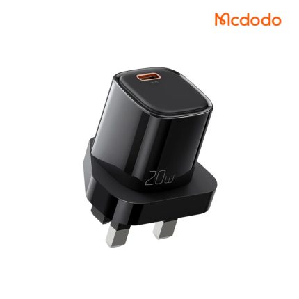 Mcdodo 20W PD Fast Charger (UK) with compact design, USB-C PD port, UK plug