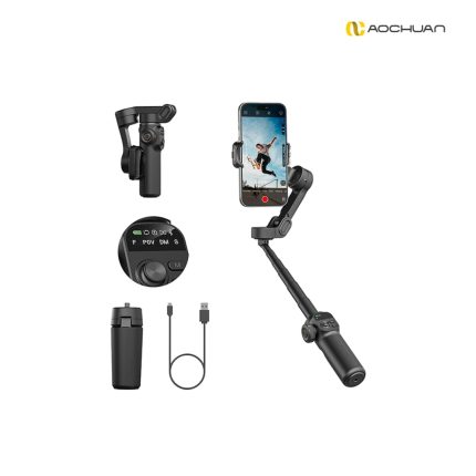 AOCHUAN Smart X2 with 3-Axis Stabilization, AI Gesture Tracking, 20cm Extension Pole