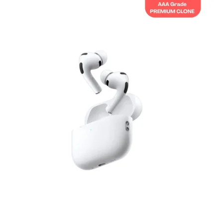 AirPods Pro 3 without ANC Premium Clone earbuds with wireless charging, deep bass sound, 30H battery