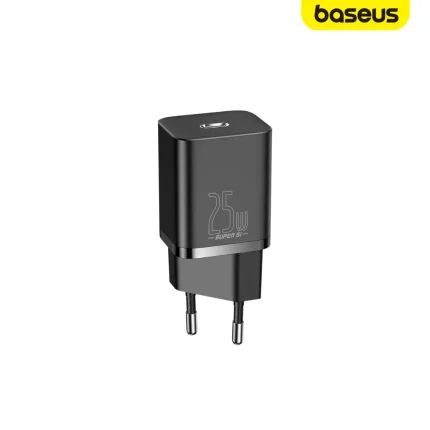 Baseus 1C 25W Super Si Quick Charger, 25W Type-C charger, CCCJG25CE charger, Samsung S20 fast charger, Samsung S21 charger, QC3.0 quick charger, 25W GaN charger, super fast charger Baseus, compact 25W wall charger, PD QC charger