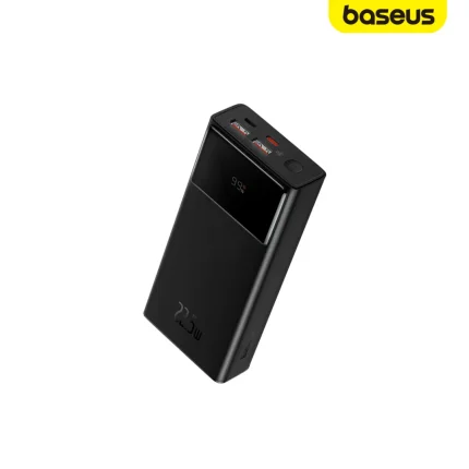 Baseus 20000mAh 22.5W Star-Lord digital display power bank with USB-C and dual USB-A outputs.