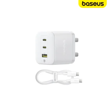 Baseus Palm 65W 2C+U fast charger UK with 100W USB-C cable
