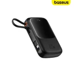 Baseus QPow Pro+ 10000mAh 22.5W Power Bank – Built-in USB-C Cable & Smart Display