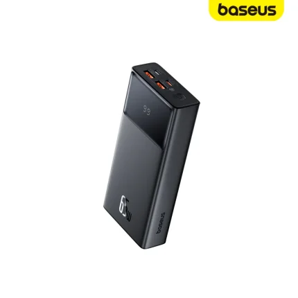 Baseus Star-Lord 20000mAh 65W power bank with LCD digital display, USB‑C PD and USB‑A outputs, Type‑C cable included