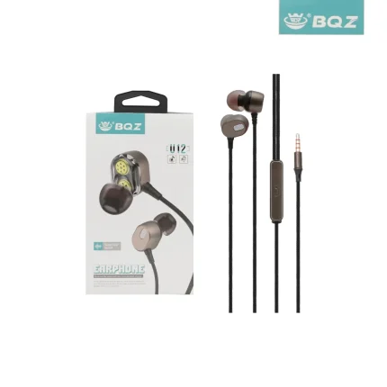 BQZ U-12 4 Speakers Earphone with inline mic, 1.2m cord, and 3.5mm jack