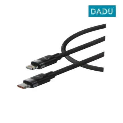 Dadu DC-C223 27W Type-C to Lightning Cable with fast charging, nylon braid, and aluminum connectors
