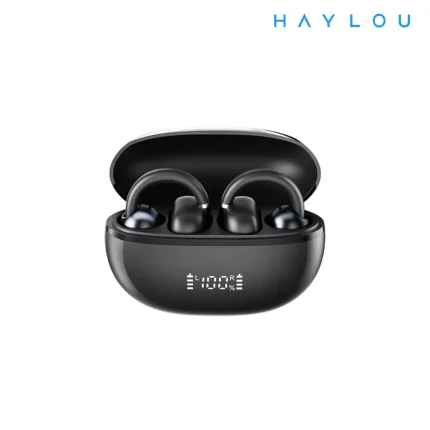 Haylou Airfree Clip Bluetooth Open-Ear Earbuds with C-shape comfort, 360° Spatial Audio, and 28-hour battery