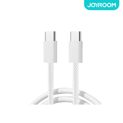 Joyroom 60W USB C to C Fast Charging Data Cable with 60W power, braided nylon, 1m length