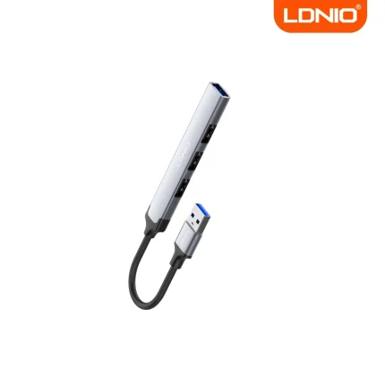 Ldnio 4 in 1 USB Hub with USB3.0, 3 USB2.0 ports, 5Gbps speed, plug-and-play