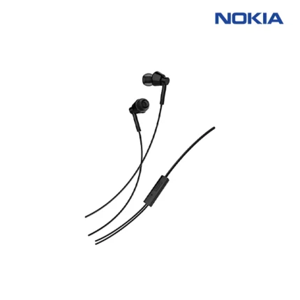 Nokia WB101 Wired Buds with 10mm bass drivers, in-line mic, and sweatproof fit
