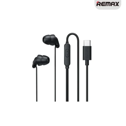 Remax RM-518A Type-C Wired Earphones with comfortable fit, noise reduction, and 6mm drivers