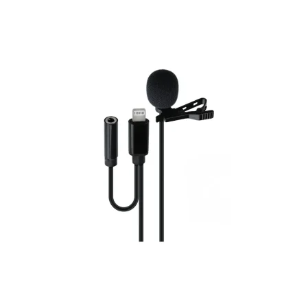 TikTok Mic for Content Creators with Lightning connector, clothing clip, and windscreen