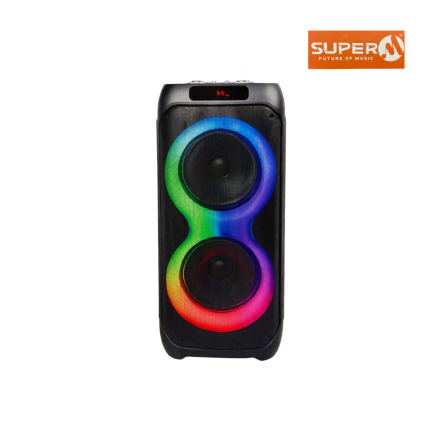 Super M-812S Speaker with powerful bass, Bluetooth connectivity, and high-volume output