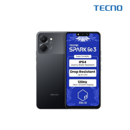 Tecno Spark Go 3 4G 2026 with 120Hz display, 5000mAh battery and AI camera