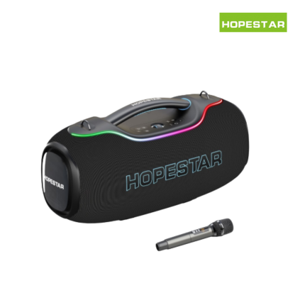 HOPESTAR A80 Ultra with 650W power, 5.1 channel surround sound, RGB lights, and Bluetooth 5.4