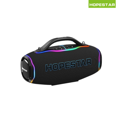HOPESTAR A90 Pro Bluetooth Speaker with powerful bass, RGB lights, and wireless connectivity
