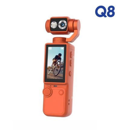 Q8 4K Ultra HD Camera with 4K recording, 180° wide-angle lens, and CCD image sensor